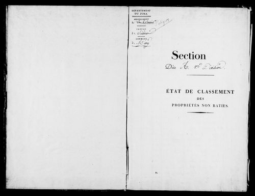 Etat de sections [1809]