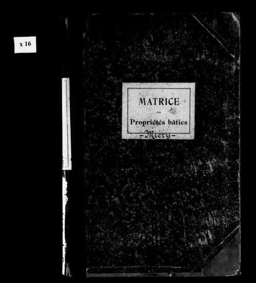 Matrice des propriétés bâties.