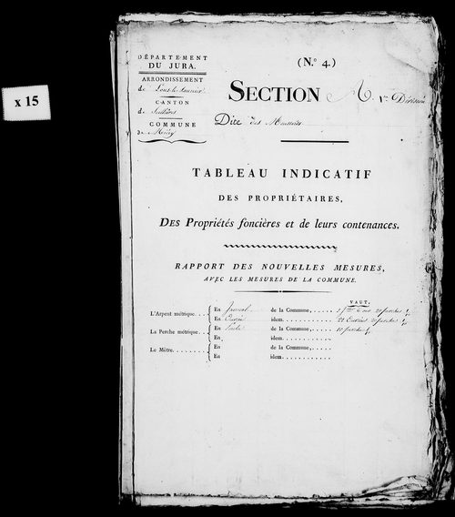 Etat de sections.