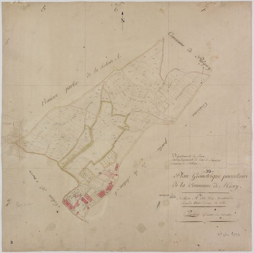 Miéry, section A, les Moussards, feuille 2. [1809]