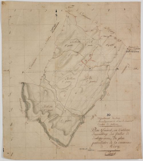 Miéry, tableau d'assemblage. [1809]