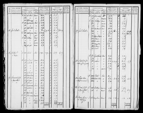 Etat de sections et matrice foncière.