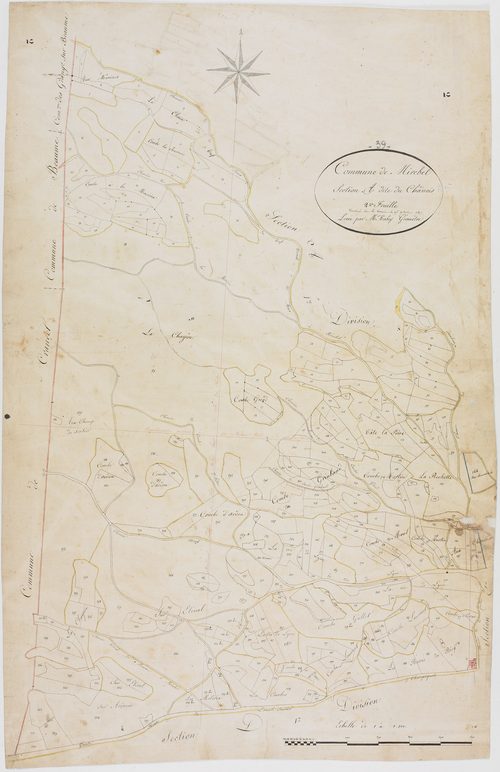 Mirebel, section A, Chânois, feuille 2.géomètre : Tabey