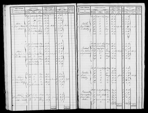 Etat de sections et matrice foncière.
