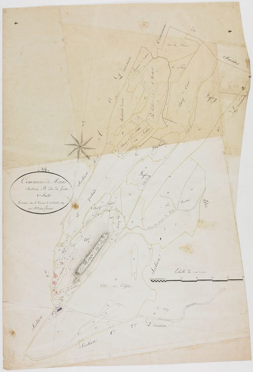 Mirebel, section B, Leute, feuille 2.géomètre : Tabey