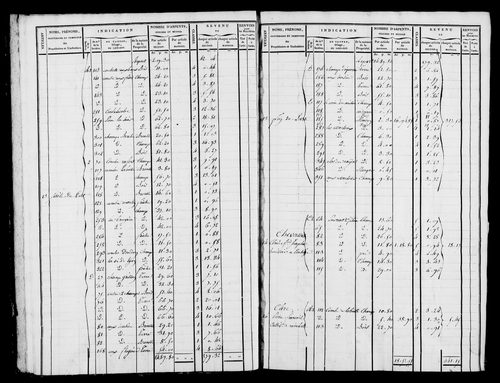 Etat de sections et matrice foncière.