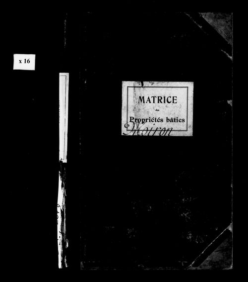 Matrice des propriétés bâties.