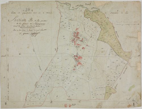 Moiron, section B, feuille unique.géomètre : Outhier