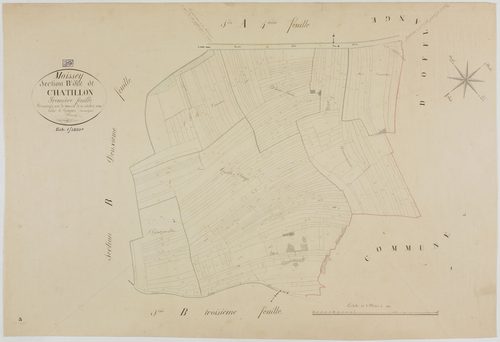 Moissey, section B, Chatillon, feuille 1.géomètre : A. Vermot