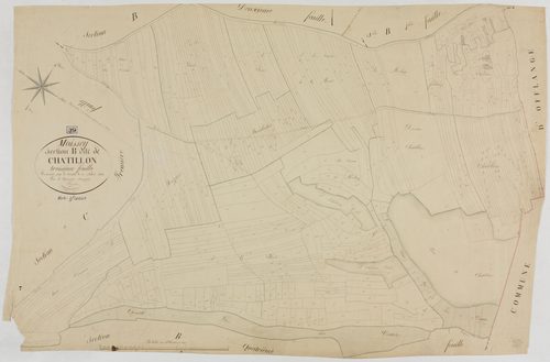 Moissey, section B, Chatillon, feuille 3.géomètre : A. Vermot