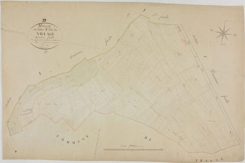 Moissey, section A, le Village, feuille 2.géomètre : A. Vermot