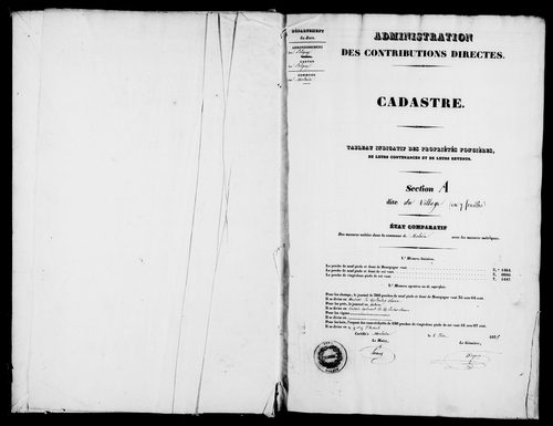 Etat de sections.