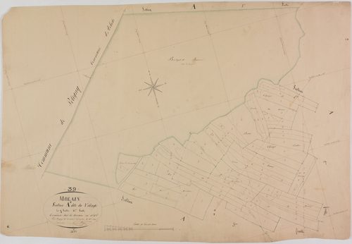 Molain, section A, le Village, feuille 6.