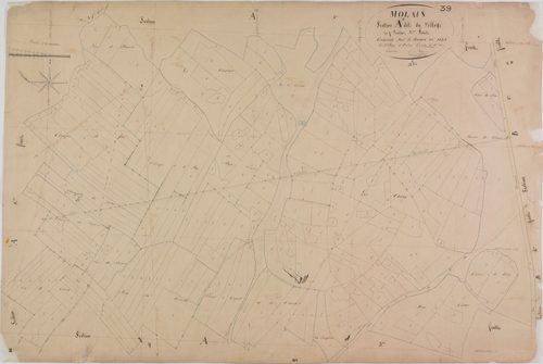 Molain, section A, le Village, feuille 2.