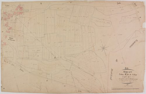Molain, section A, le Village, feuille 4.
