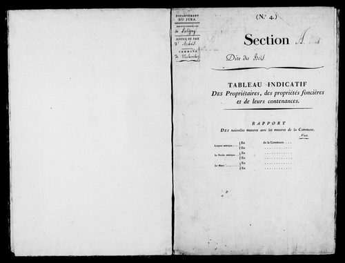 Etat de sections.