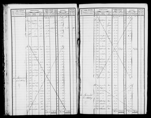 Etat de sections et matrice foncière.