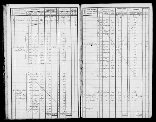 Etat de sections et matrice foncière.