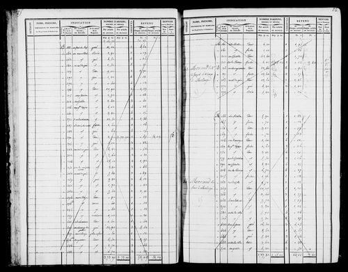 Etat de sections et matrice foncière.