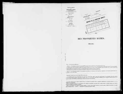 Matrice des propriétés bâties. Commune rattachée à celle de Mièges de 1813 à 1845.