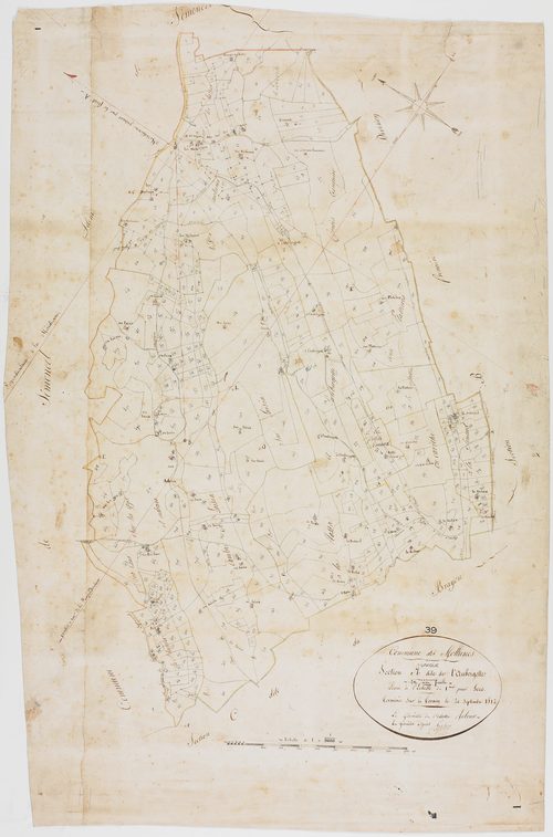 Molunes (Les), section A, l'Aubergette, feuille unique.géomètre : Laplace
