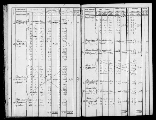 Etat de sections et matrice foncière.