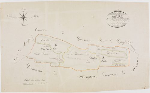 Monnetay, tableau d'assemblage.géomètre : Parent