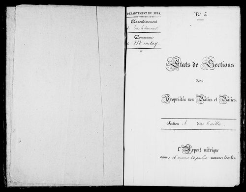 Etat de sections.