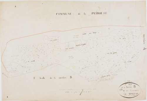 Monnetay, section B, feuille 2.géomètre : Billet