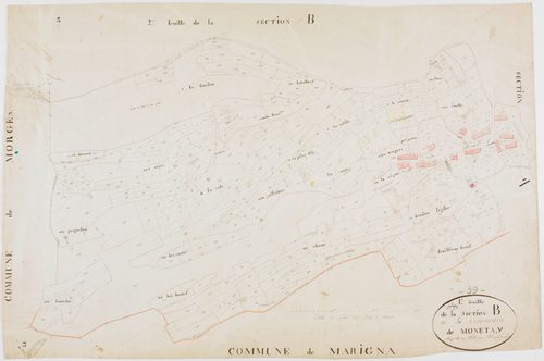 Monnetay, section B, feuille 1.géomètre : Billet