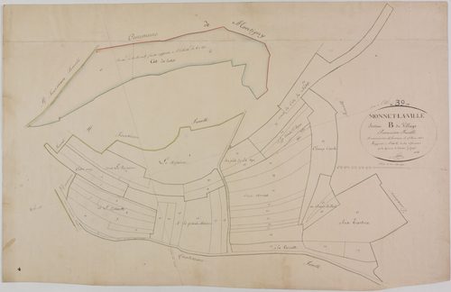 Monnet-la-Ville, section B, le Village, feuille 1.