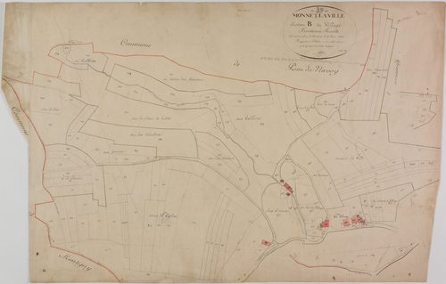 Monnet-la-Ville, section B, le Village, feuille 3.