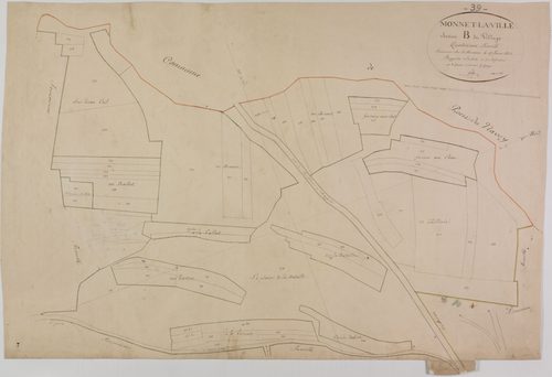 Monnet-la-Ville, section B, le Village, feuille 4.
