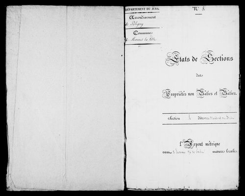 Etat de sections.