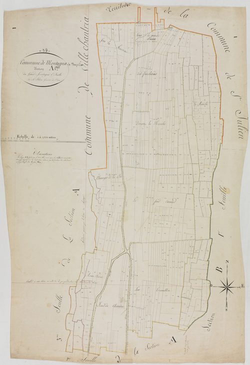 Montagna-le-Templier, section A, Grand Montagna, feuille 1.géomètre : Félix aîné