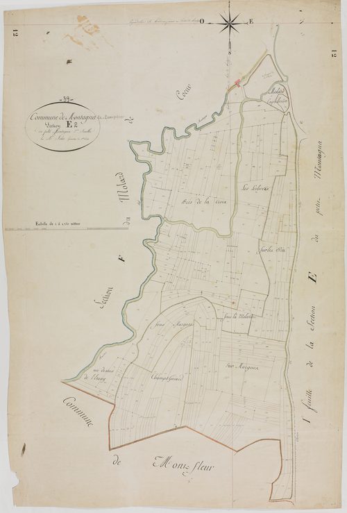 Montagna-le-Templier, section E, Petit Montagna, feuille 2.géomètre : Félix aîné