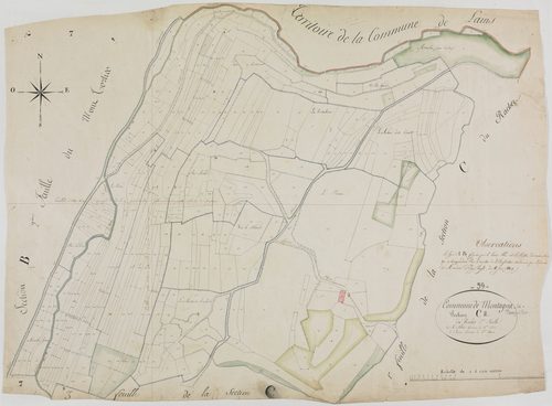 Montagna-le-Templier, section C, Rachet, feuille 2.géomètre : Félix aîné et Jannin