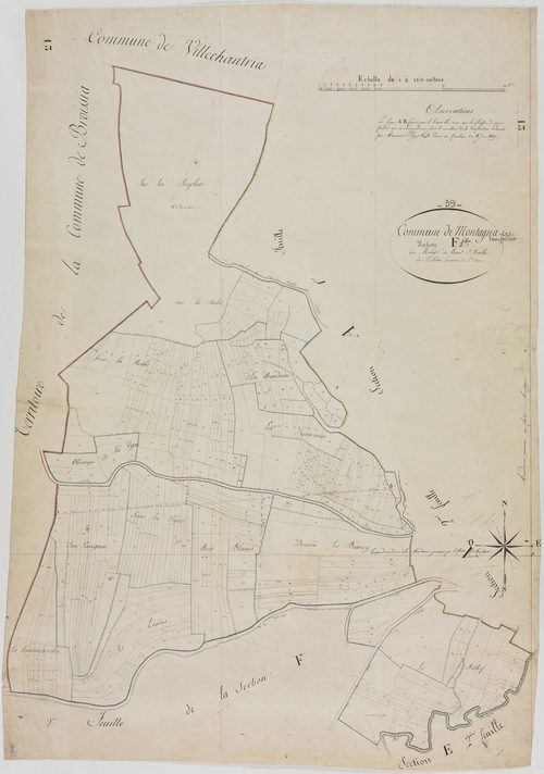 Montagna-le-Templier, section F, Molard de Coeur, feuille 1.géomètre : Félix aîné