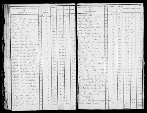 Etat de sections et matrice foncière.