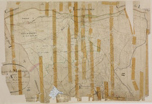 Montaigu, section A, les Moulins, feuille unique.géomètre : Calmels et Félix