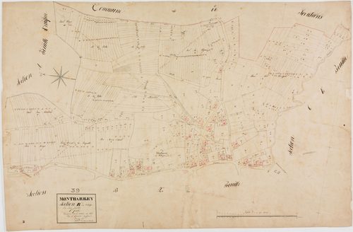 Montbarrey, section B, le Village, feuille 1.géomètre : Bénier Sre