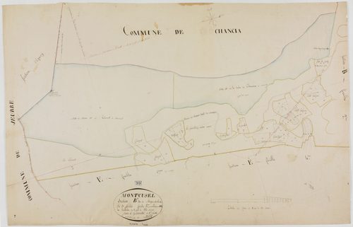 Montcusel, section B, le Village, feuille 3.géomètre : Billet