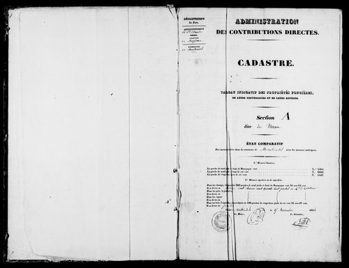 Etat de sections.