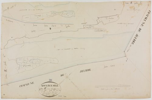 Montcusel, section E, Grandserve le Hameau, feuille 3. géomètre : Billet