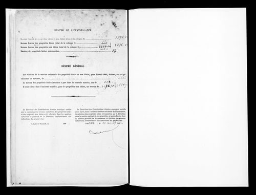 Matrice des propriétés bâties.