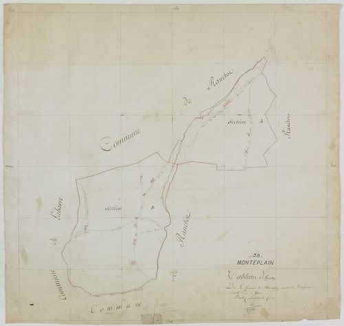 Monteplain, tableau d'assemblage.géomètre : Boichoz