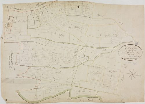 Montfleur, section D, le Village, feuille 3.géomètre : Tabey