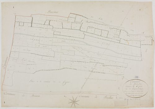Montfleur, section A, Longerat et Freynet, feuille 1.géomètre : Sauldubois