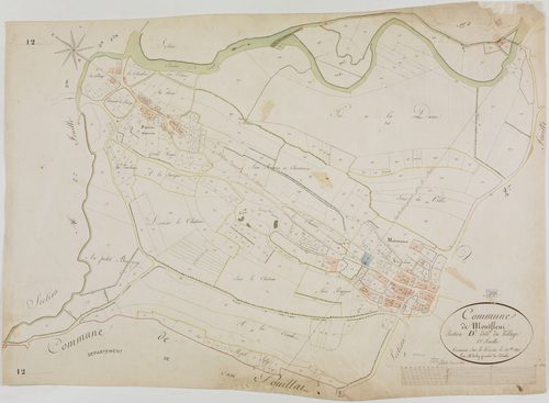 Montfleur, section D, le Village, feuille 1.géomètre : Tabey