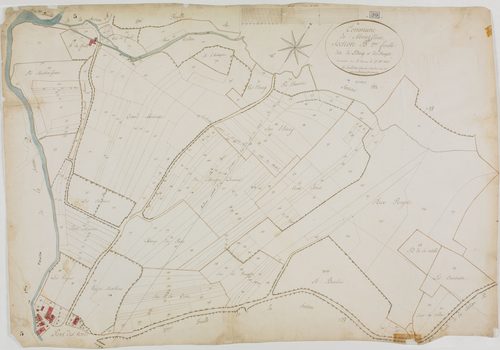 Montfleur, section B, l'Etang et les Rogets, feuille 2.géomètre : Sauldubois